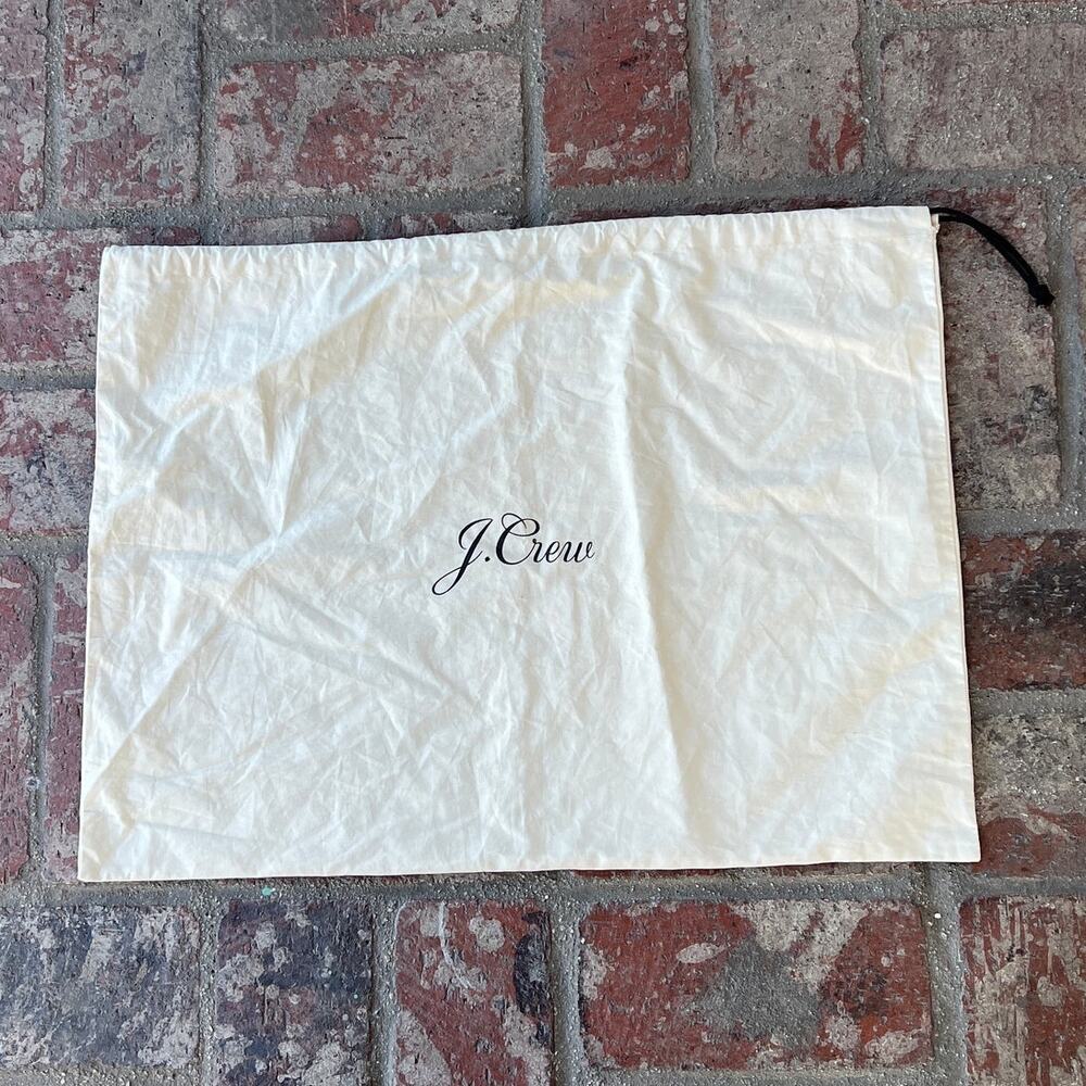 J Crew Dust Bag One Size Tan Classic Cotton Purse Accessory Drawstring Storage